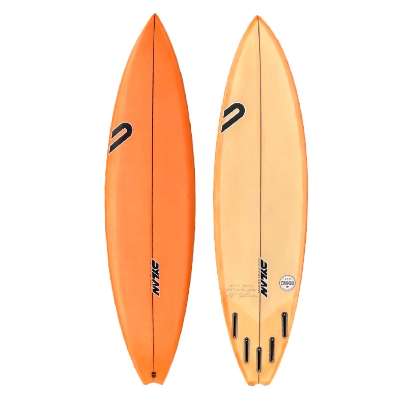 surfboards for expert carving performance-DYLAN SHAPES LUCAS CHUMBO PRO 6’7 ORANGE