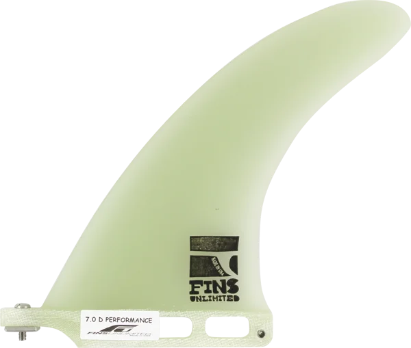 surfboard footstraps for enhanced speed-Fins Unlimited D Performance 7" Clear Surfboard FIN