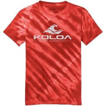 Red tie-dye / White logo