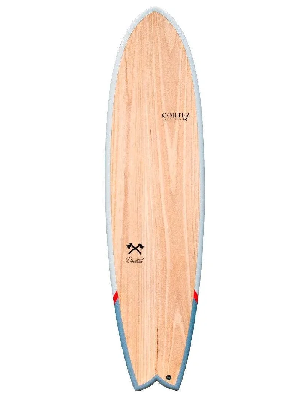 surfboards for smooth carving-Cortez Woodcraft Fish Surfboard 7ft 2 Dovetail