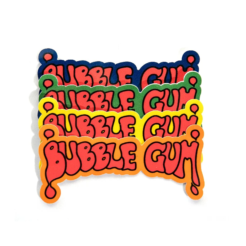 Bubble Gum Surf Wax OG Logo Sticker 4 Pack