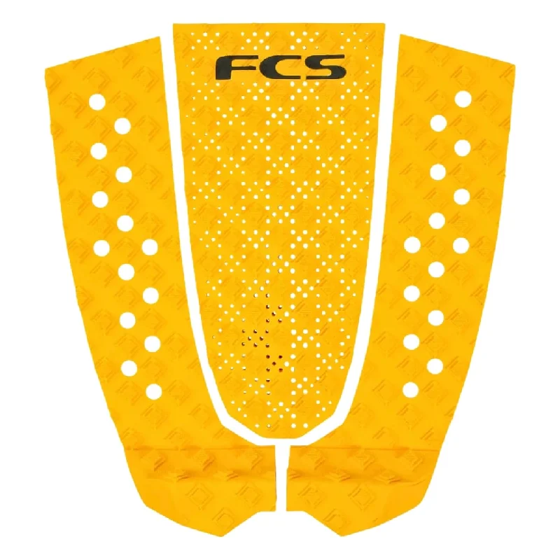 surf pads for fast and responsive turns-FCS T-3 Eco 3 Piece Surfboard Tail Pad - Mango