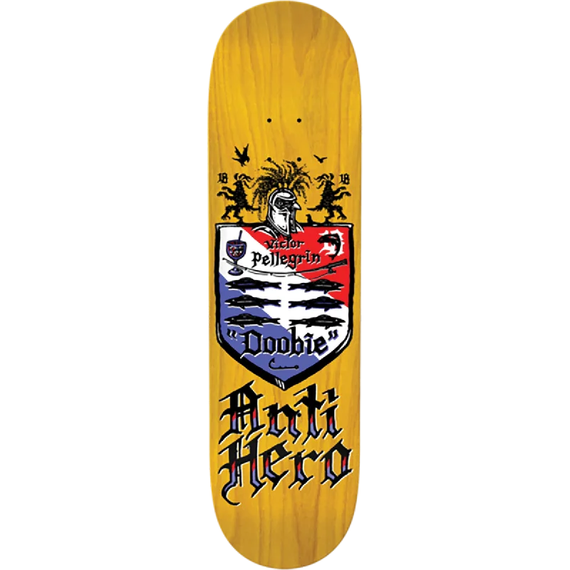 surfboards for small waves-Anti Hero Doobie Pellegrin Coat of Arms 8.26