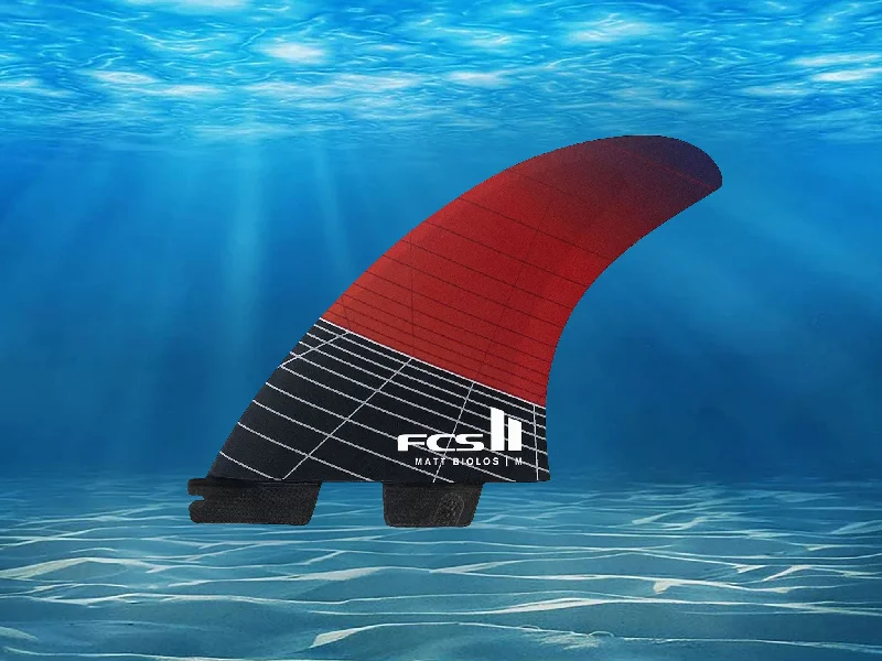 surfboard footstraps for optimal control in steep waves-FCS II Matt Biolos Tri-Quad Fin