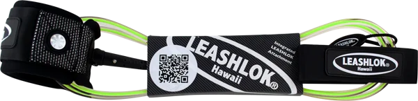 Leashlok Team Surfboard Leash 7' Green