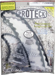 surfboard footstraps for easier transitions-Proteck Pwr-Flex Combo Fcs 7.0+4.0 Clear/Black Surfboard FIN