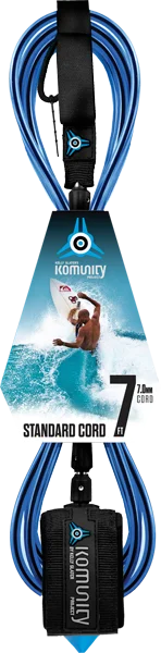 Komunity Project 7' Standard Surfboard Leash 7mm -  Blue