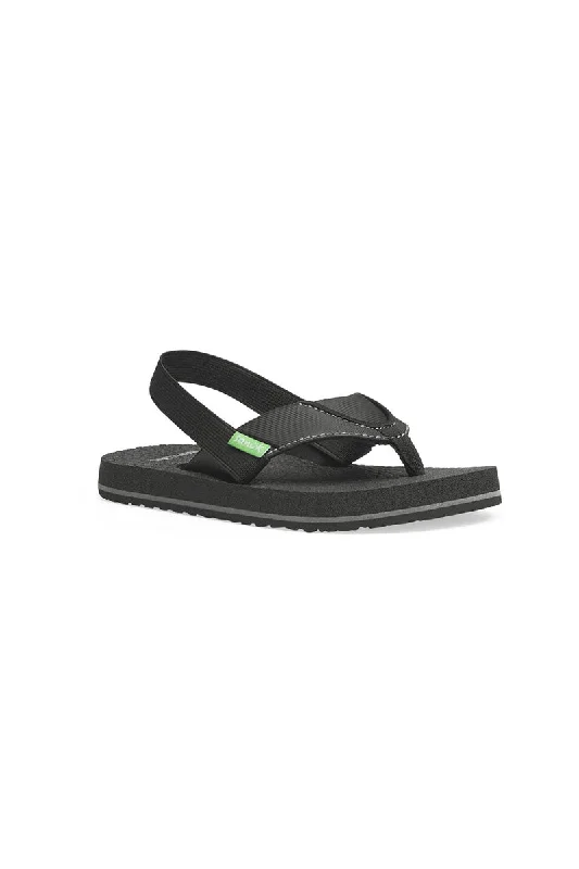 Sanuk Little Kids Root Beer Cozy Sandal - Black