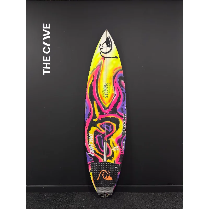 surfboard footstraps for smooth transitions-One 5'10" x 18 1/4" X  2 3/16" - 24.67L, 3x  Futures Fin Boxes, PU [Average] - ID:944993