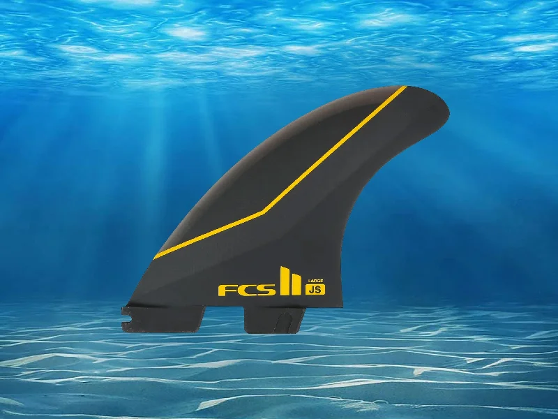 footstraps for better control in large swells-FCS II JS Tri Fins