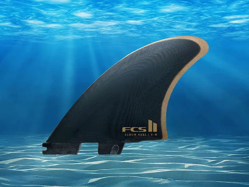 surfboard footstraps for maximum stability-FCS II Album Keel Twin Fins