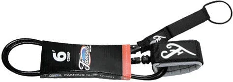 Surfboard Leash Famous Deluxe Comp 5' - Black