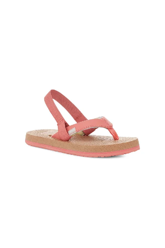 Sanuk Little Kids Yoga Mat Sandal - Coral