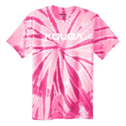 Pink Tie-Dye / White logo