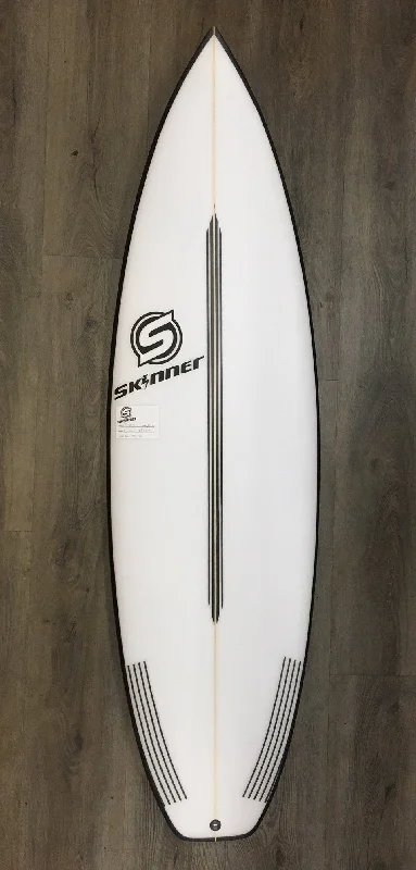 footstraps for reliable wave performance-SOLD Skinner 6'0 x 20 x 32 Liters Hyper Drive Wide Tail Shortboard Black Rail 5 Fin Futures