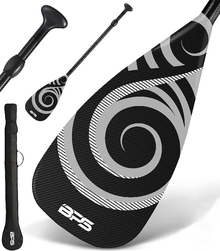 surfboard pads with extra grip-BPS 'Koru' 2-Piece Carbon Fiber SUP Paddle