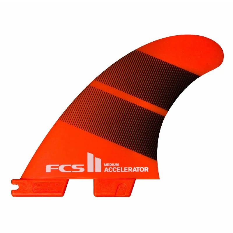 surfboard footstraps for quick adjustments-FCS II Accelerator Neo Glass Large Thruster Fins - Tang Gradient