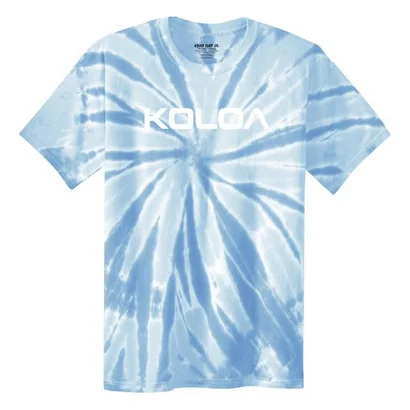 Light Blue Tie-Dye / White logo