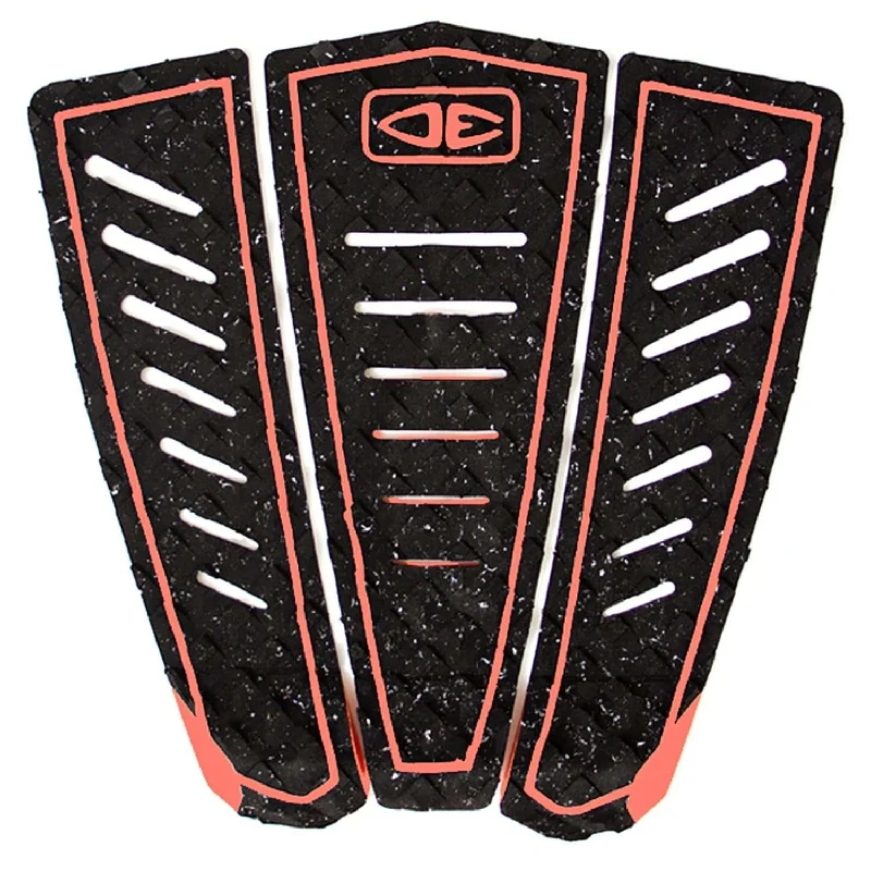 surf pads with high durability for long-lasting use-Ocean And Earth Kanoa Igarashi Pro Surfboard Tail Pad - Black/Coral