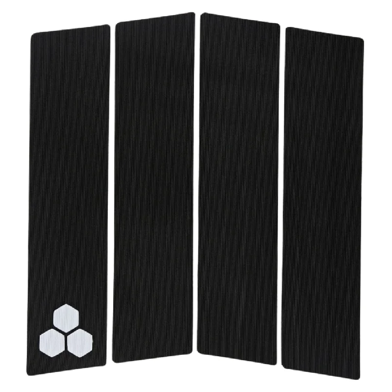 surf pads for soft or hard-top boards-Channel Islands 4 Piece Front Foot Surfboard Grip Pad - Black