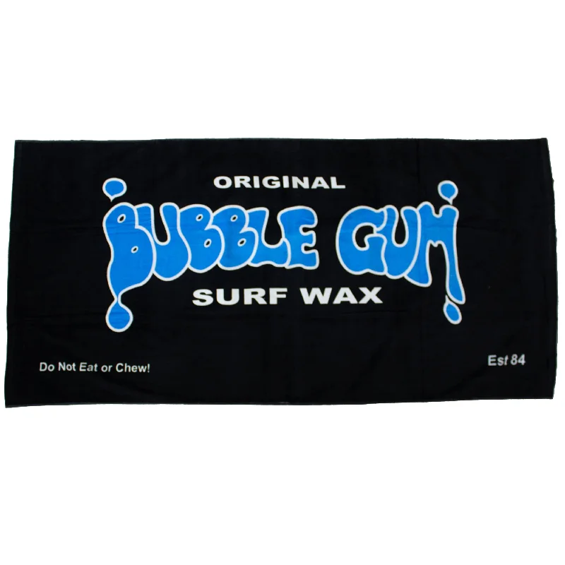 Bubble Gum Surf Wax Big Beach Towel Blue Throwback