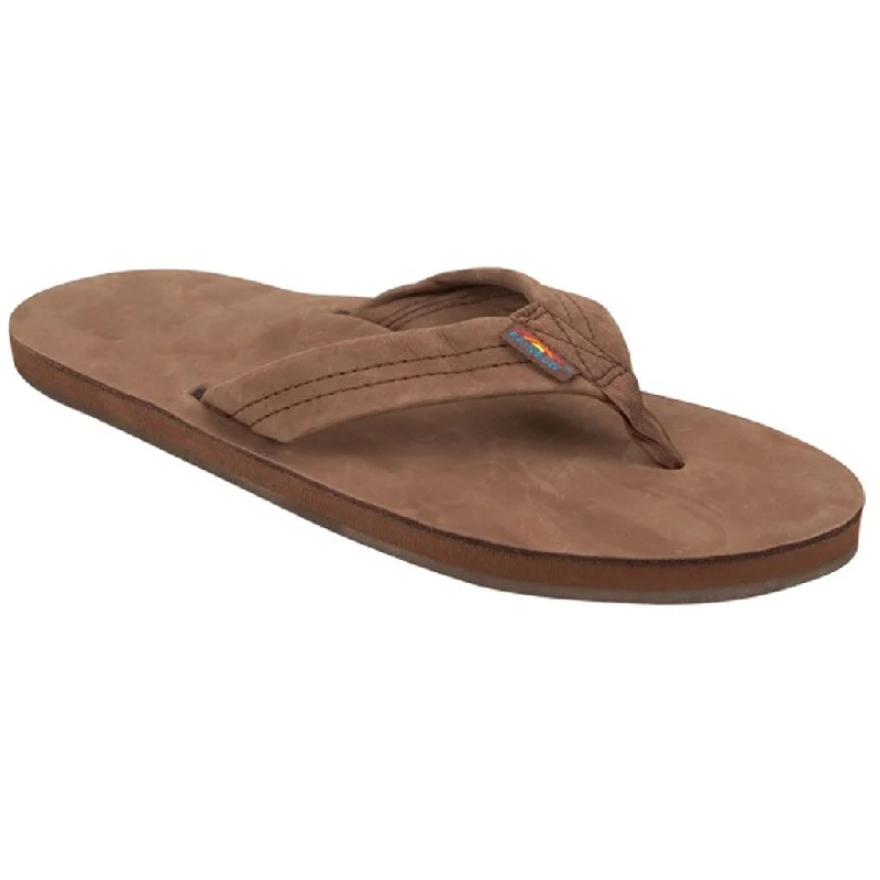 Rainbow Sandals Womens Premier/Classic Leather Single Layer With Arch - Dark Brown