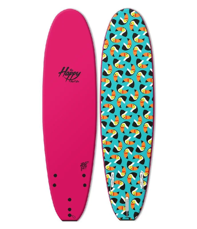 surfboards with minimal drag-7'0 Slab Toucan Pink Soft Top Surfboard