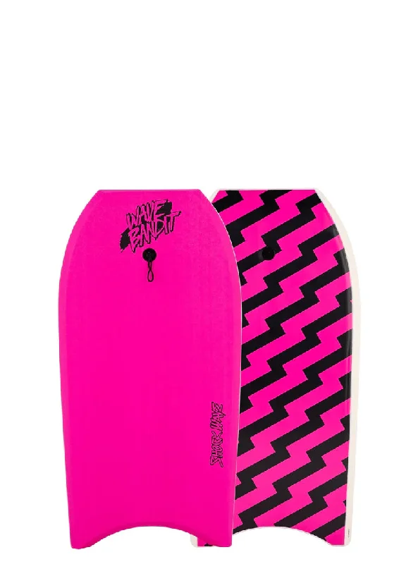 surfboards for deep bottom turns-Wave Bandit Shockwave 45" Pink Bodyboard