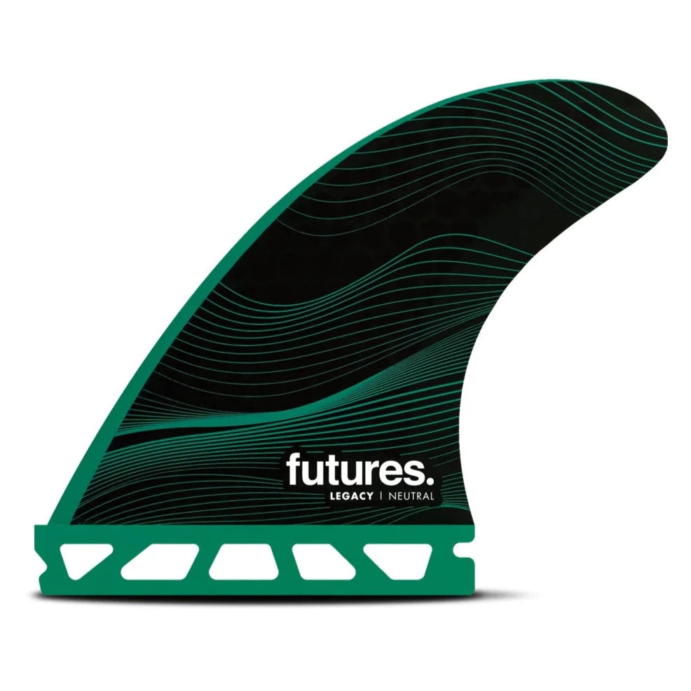 surfboard footstraps for quick adjustments-Futures Fins F6 Legacy Series Tri Fin Medium Green - 3 Fin Set