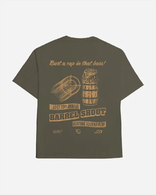 surfboards for deep-water waves-Lost Barrel Shoot Boxy Tee Dark Earth