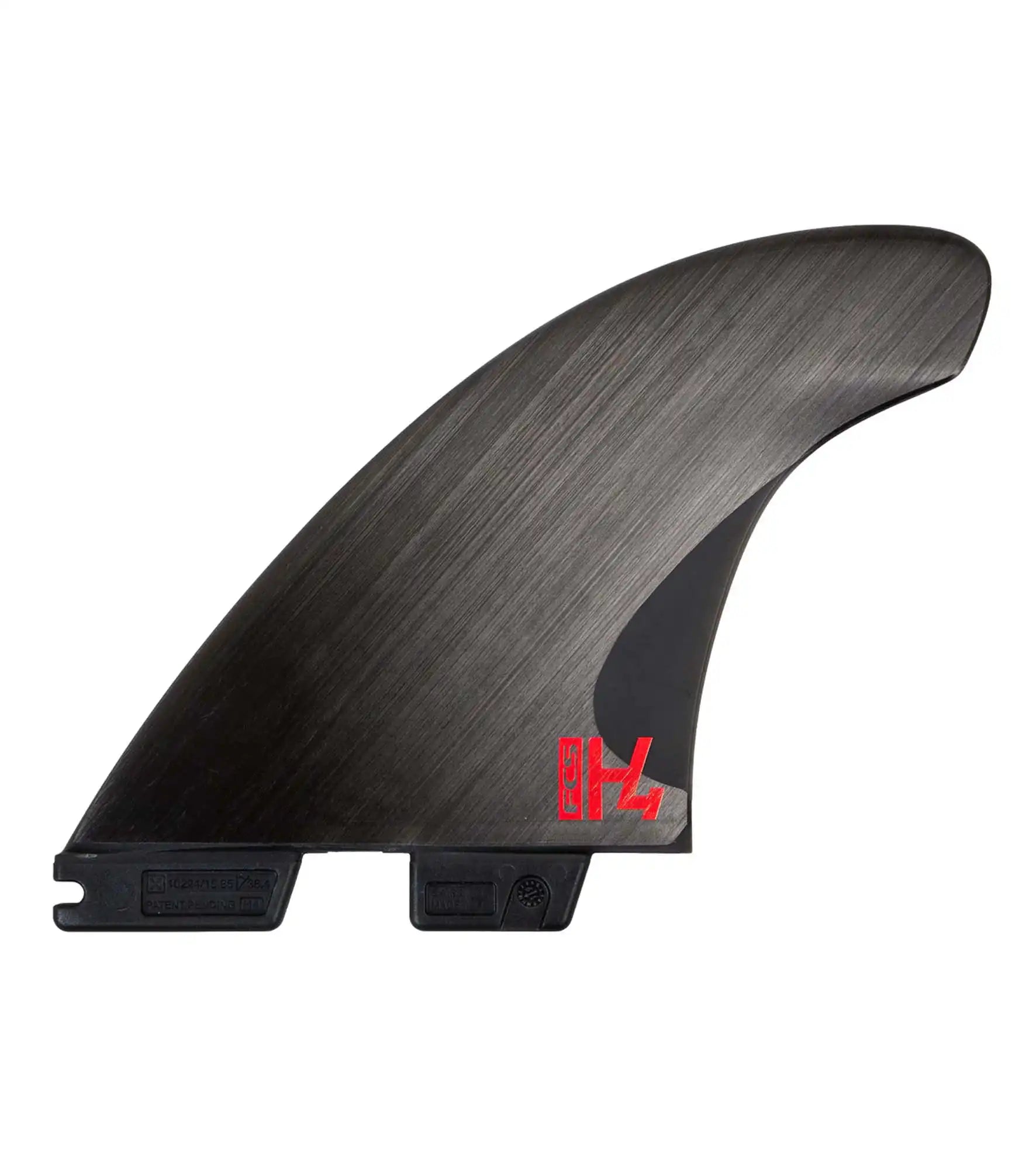 surfboard footstraps for fast wave entries-FCS II H4 Uni-Directional Carbon Thruster Fins