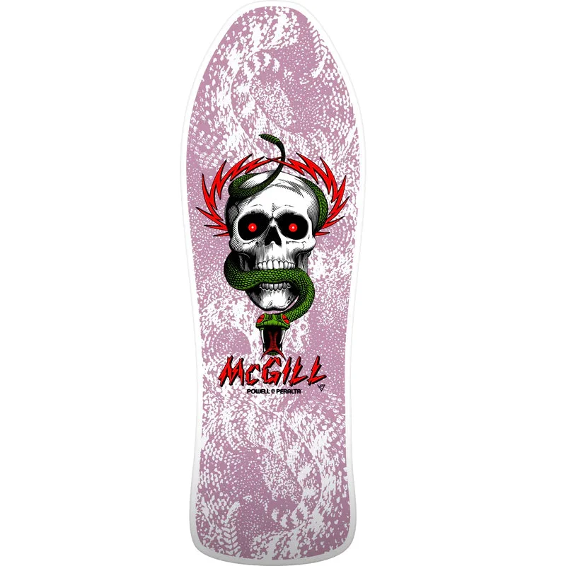 surfboards for high-speed rides-Powell BB McGill Reissue Deck - 10" White