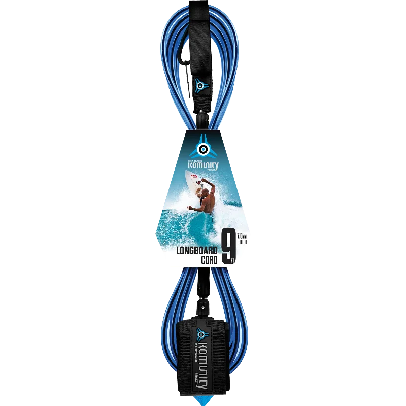 Komunity Project 9' Longboard Ankle Surfboard Leash 7mm -  Blue