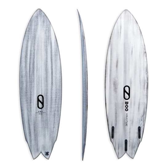 surfboards with perfect rail design for stability-5'9 SD VOLCANIC GREAT WHITE 19 5/8" X 2 9/16" X 30.5L FUTURES