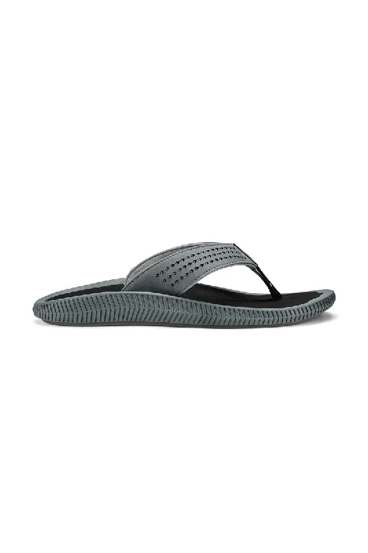 Olukai Ulele Sandal - Dark Shadow / Black