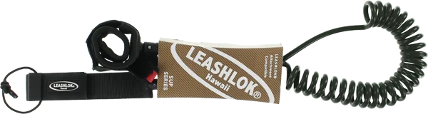 Leashlok SUP Coil Calf 12' Leash Black/Black 8mm