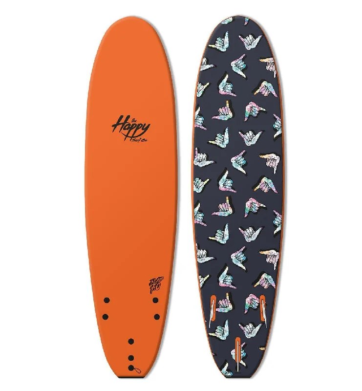 performance surfboards for tricks-7'0 Slab Shaka Orange Soft Top Surfboard