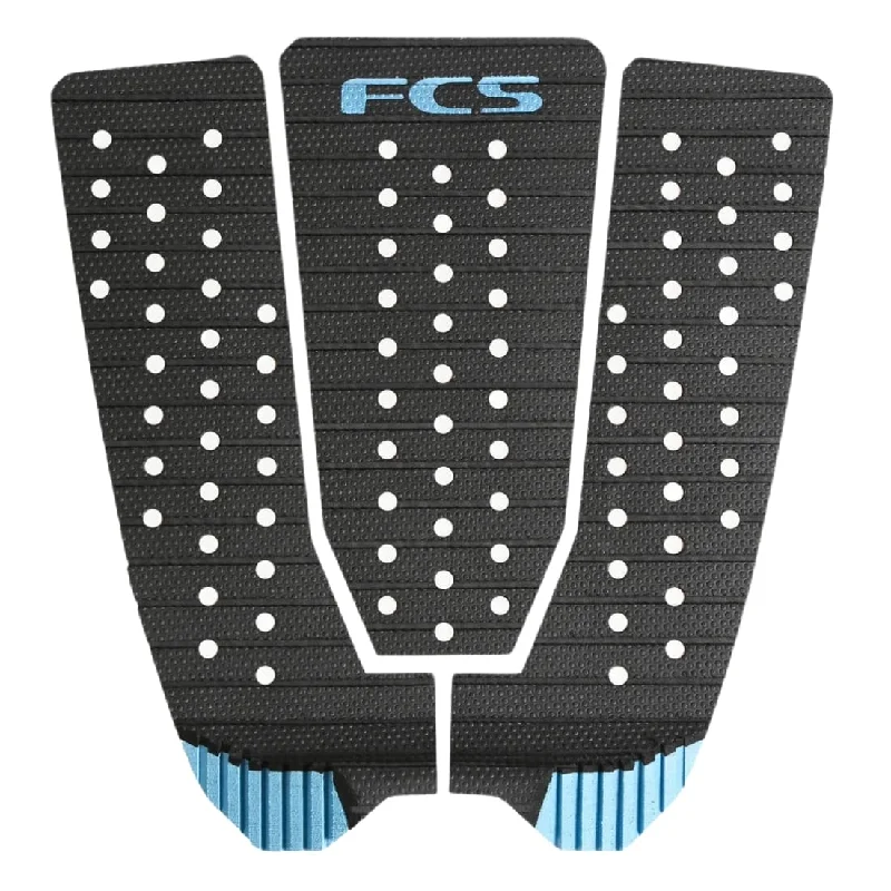 top-rated surf pads for superior performance-FCS Kolohe Andino Tread-Lite 3 Piece Surfboard Tail Pad - Black/Tranquil Blue