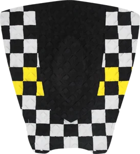 Stay Covered 3Pc Shortboard Checker - Black/White/Yellow Traction