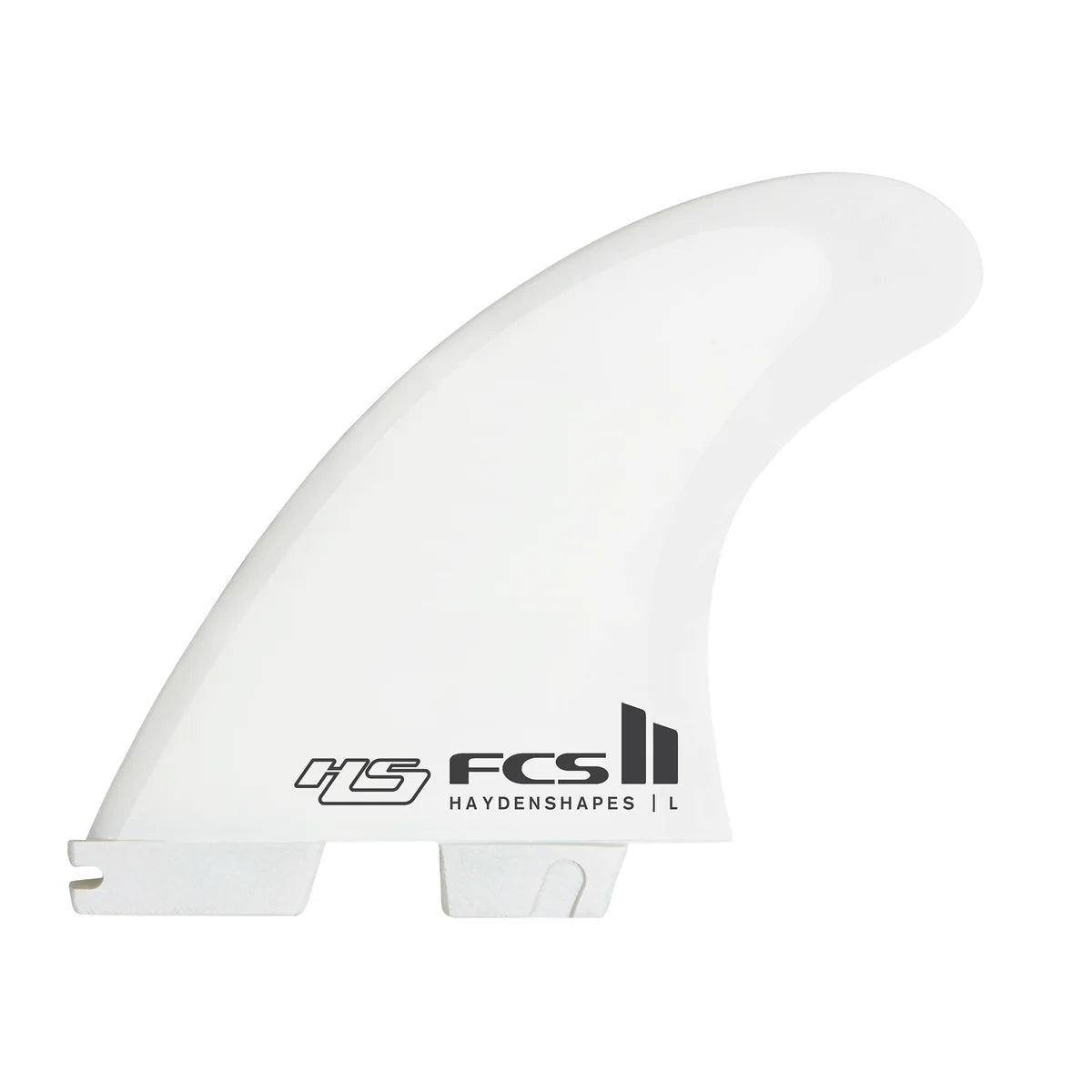 surfboard footstraps with quick-release mechanism-FCS II Hayden Shapes Performance Core  Fins- Tri Quad - White - Large