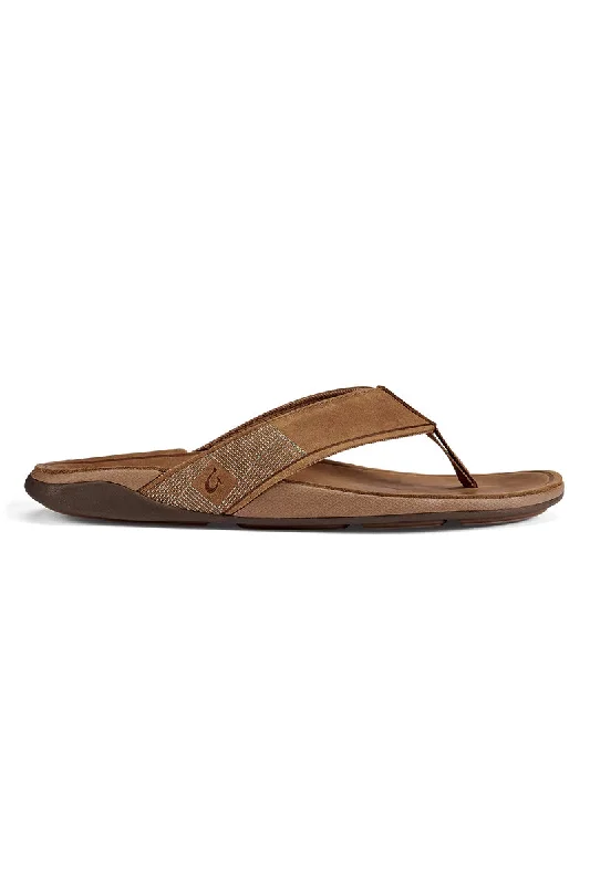 Olukai Tuahine Leather Sandals - Toffee