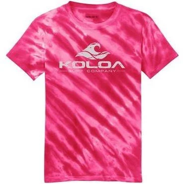 Pink tie-dye / White logo