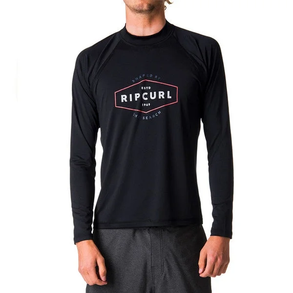 RIP CURL MEN'S SECTION RELAXED L/SL UVT Black UV50+