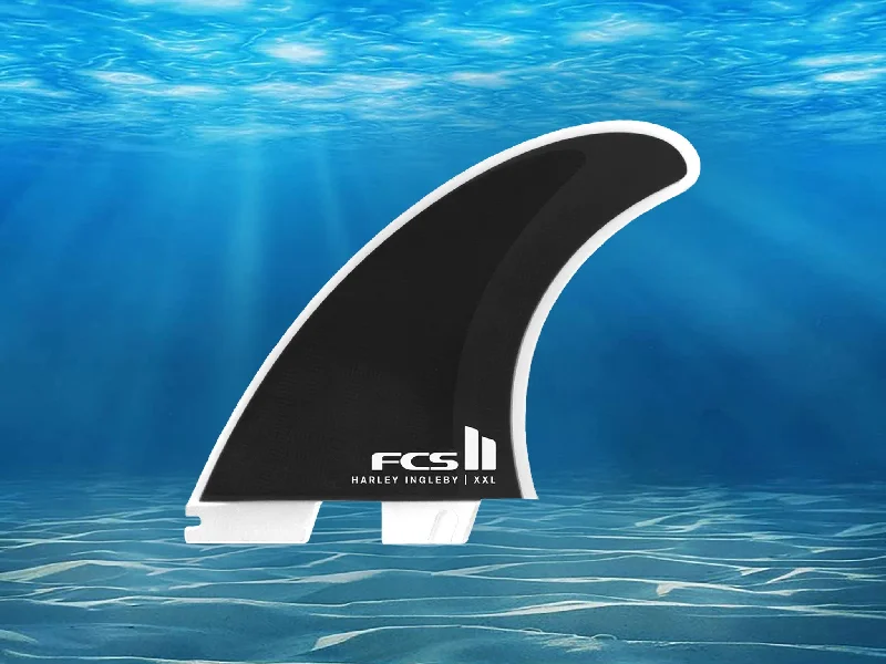 footstraps for more aggressive surfing-FCS II Harley Longboard Tri Fins