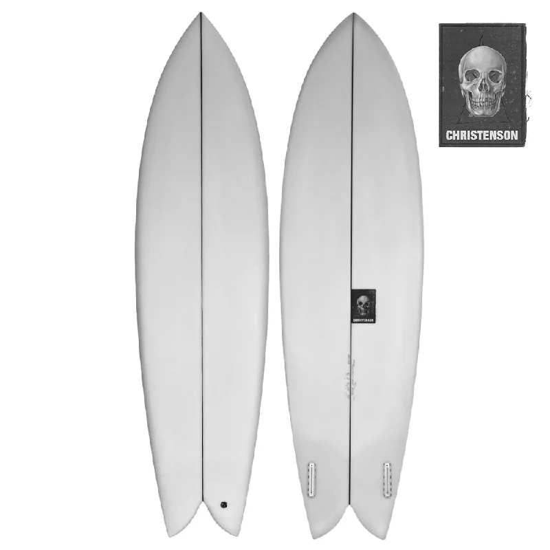 surfboards with optimal nose shape for control-CHRISTENSON LONG PHISH 2.0 CLEAR 6'10 SURFBOARD