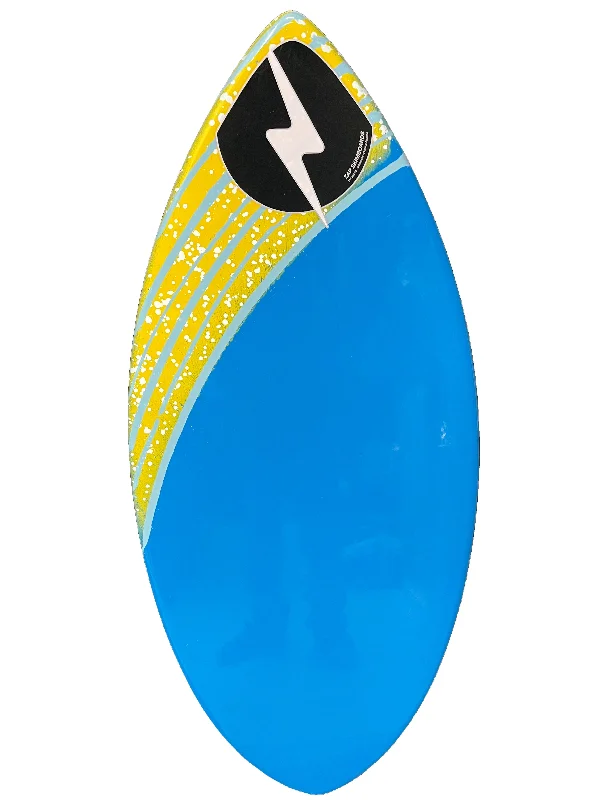 surfboards with wide tails for added power-Zap 45" Med Wedge blue/ yellow