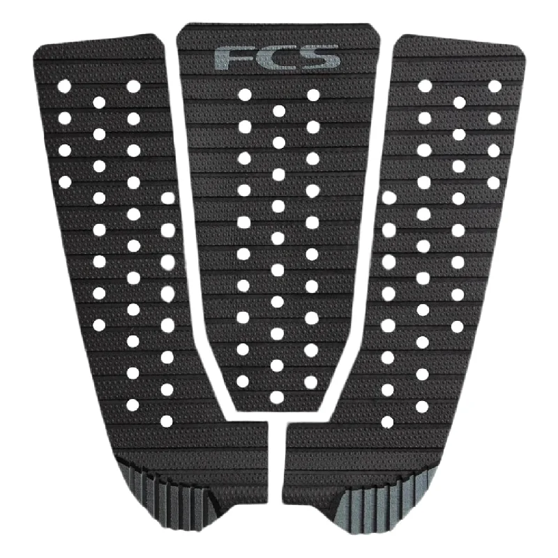 surfboard pads for better wave precision-FCS Kolohe Andino Tread-Lite 3 Piece Surfboard Tail Pad - Black/Charcoal