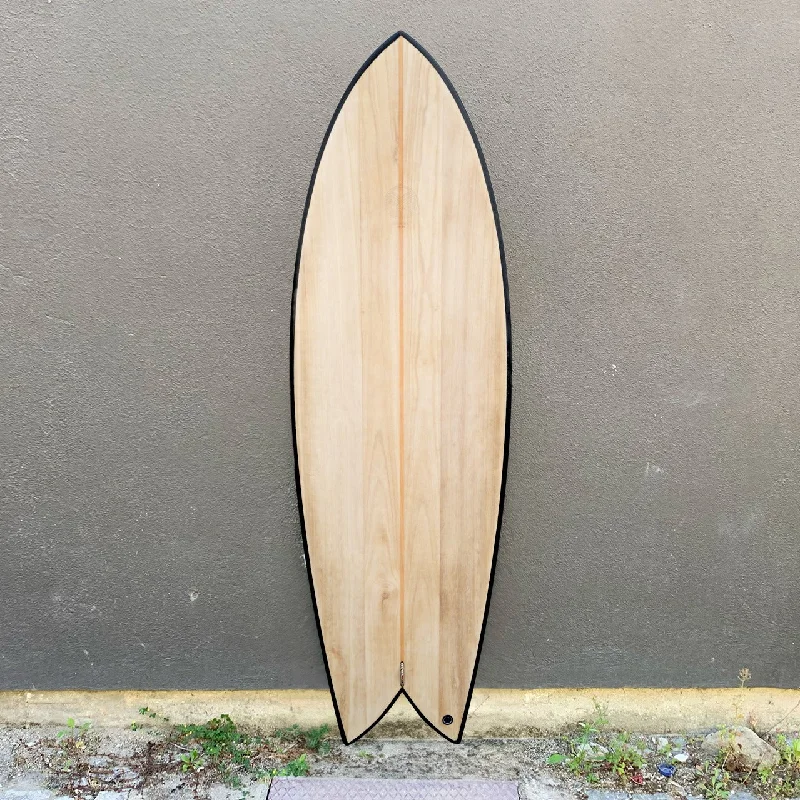 surfboards with a minimalist design for performance-Wooden Surfboard / 6'1'' / Fish