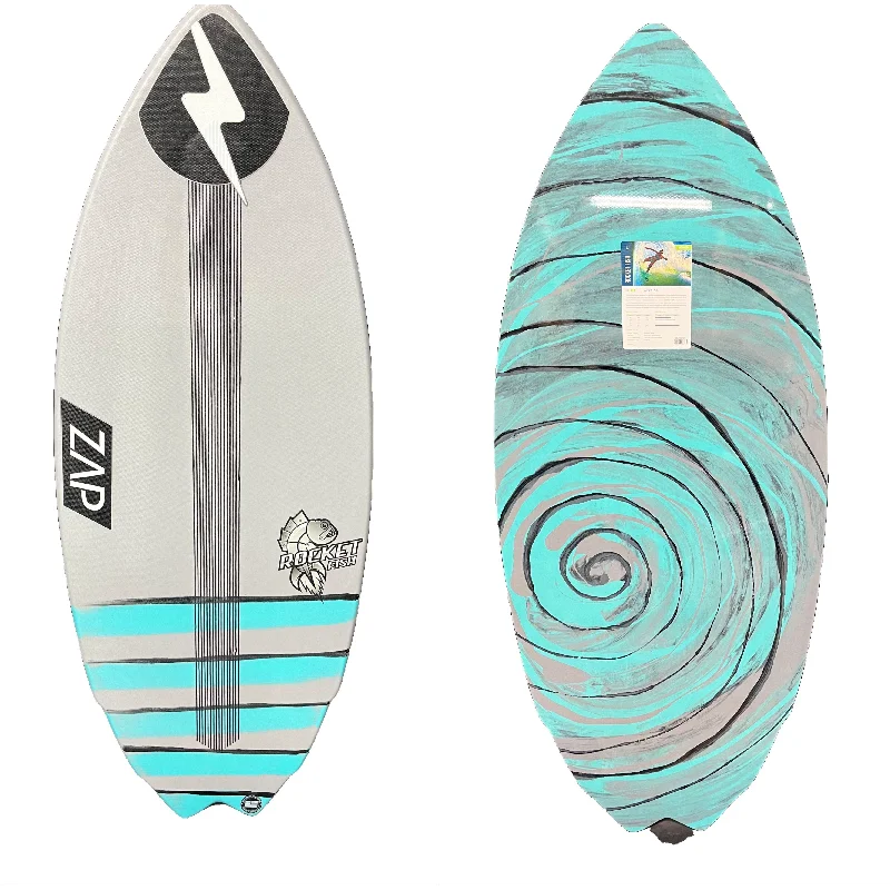 surfboards for stable rides in large surf-Zap 53" Rocket Fish Grey/Blue