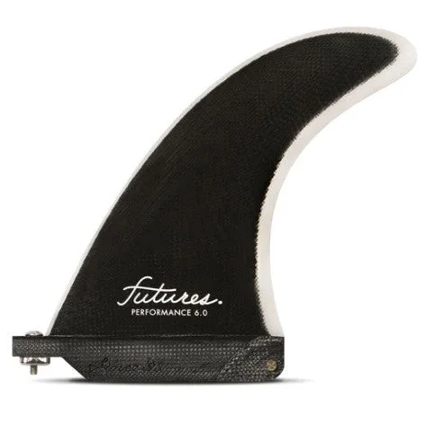 footstraps for smooth and powerful surf maneuvers-Futures Performance 6" Single Fin - Black/Grey